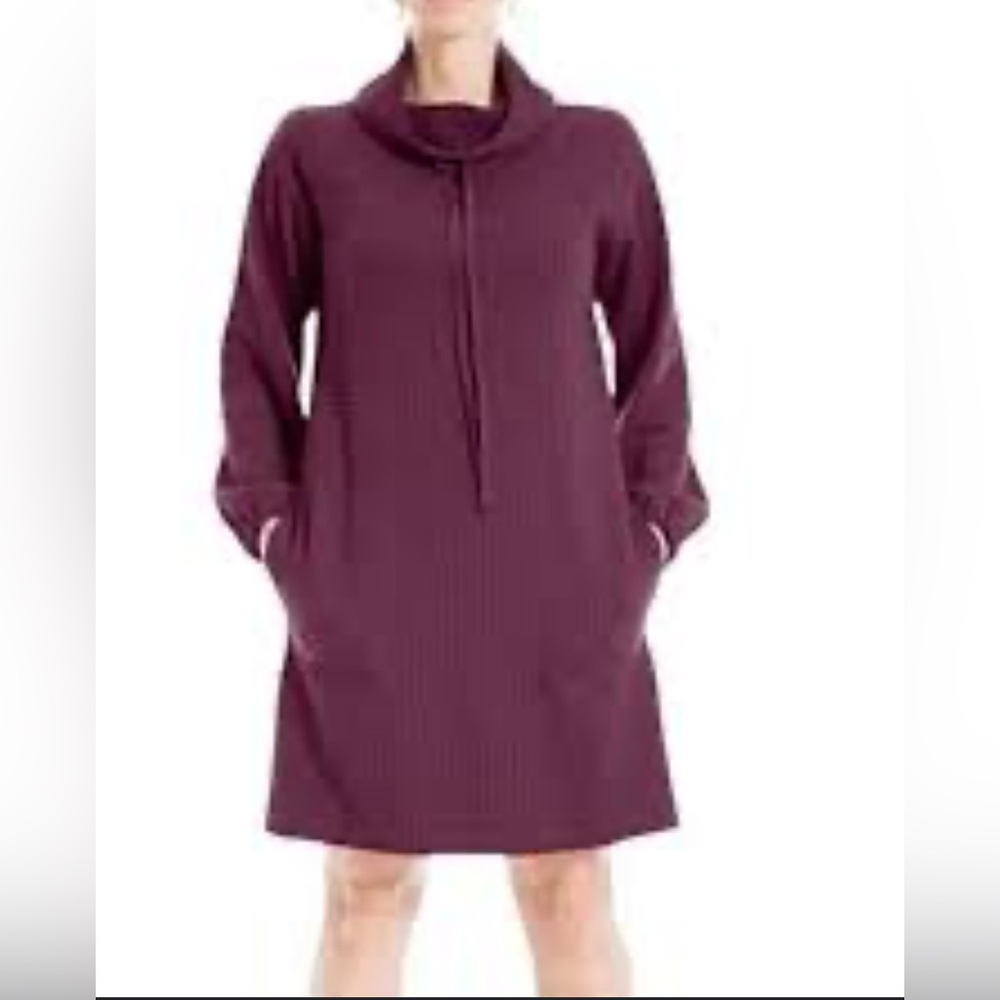 NWT - Max Studio Soft & Comfy Burgundy Long Sleeve Dress